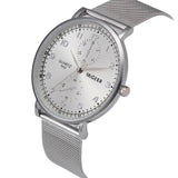 MIGEER  Mens Metal Mesh Band Watches